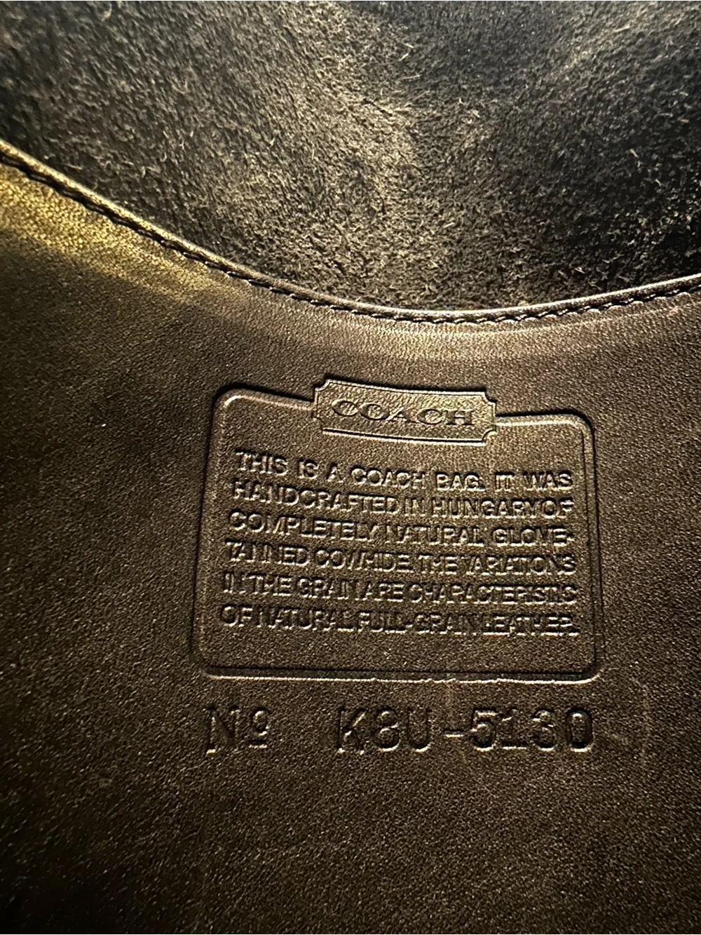 Coach Black Leather Crossbody Satchel with Gold Hardware